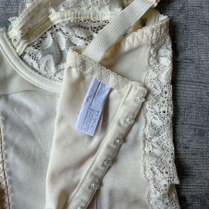 Valisero Lace Cream Womens Cream Corset Top Size Fits XS-S           -H66