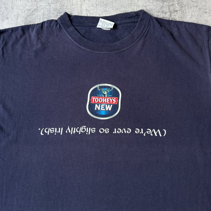 Tooheys New 2005 Navy Blue Graphic T Shirt Size XXL St Pat’s           -G51