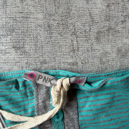 PNK Womens Y2K Graphic Sleeveless Top Size S/M Grey Blue Boob Tube NWT'S        -C35