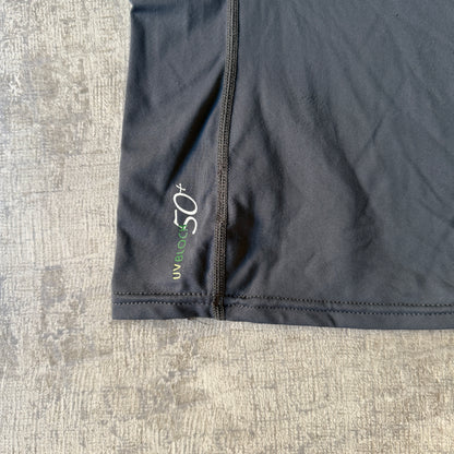 Vintage O'Neill Grey Green Womens Baby Tee Size XL Rash Vest            -D35