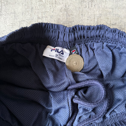Fila Navy Y2K Baggy Track Pants Size M Elastic Waist                   -F11