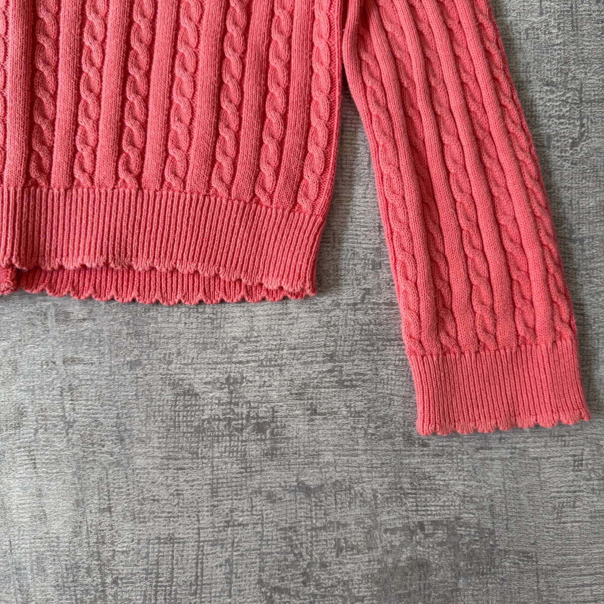 Polo Ralph Lauren Classic Pink Cable Knit Top Size 6Y Fits XXS-XS Womens          -D47