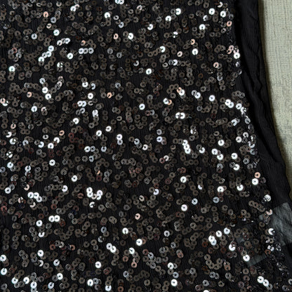Armani Exchange Womens Y2K Black Sequin Tank Top Size S Womens           -B30