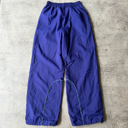 Reebok Baggy Y2K Track Pants Size S Blue/ Yellow Adjustable Ankles                -F12