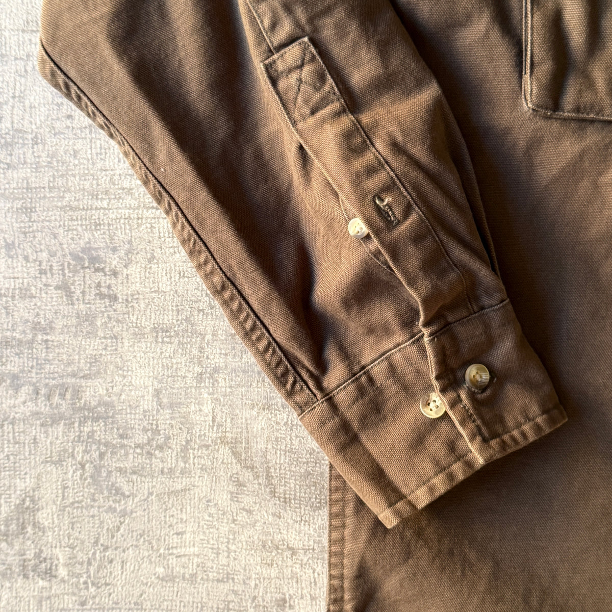 Timberland Button Up Shirt Size S Oversized Brown Thick              -B54