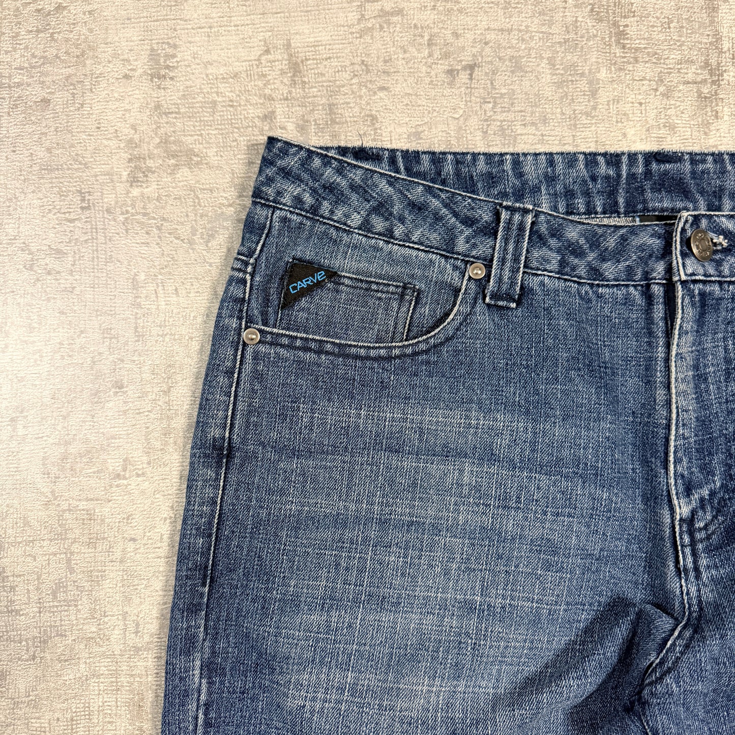 Carve Vintage Baggy Surf Jeans Size 34 Blue Denim        -I12