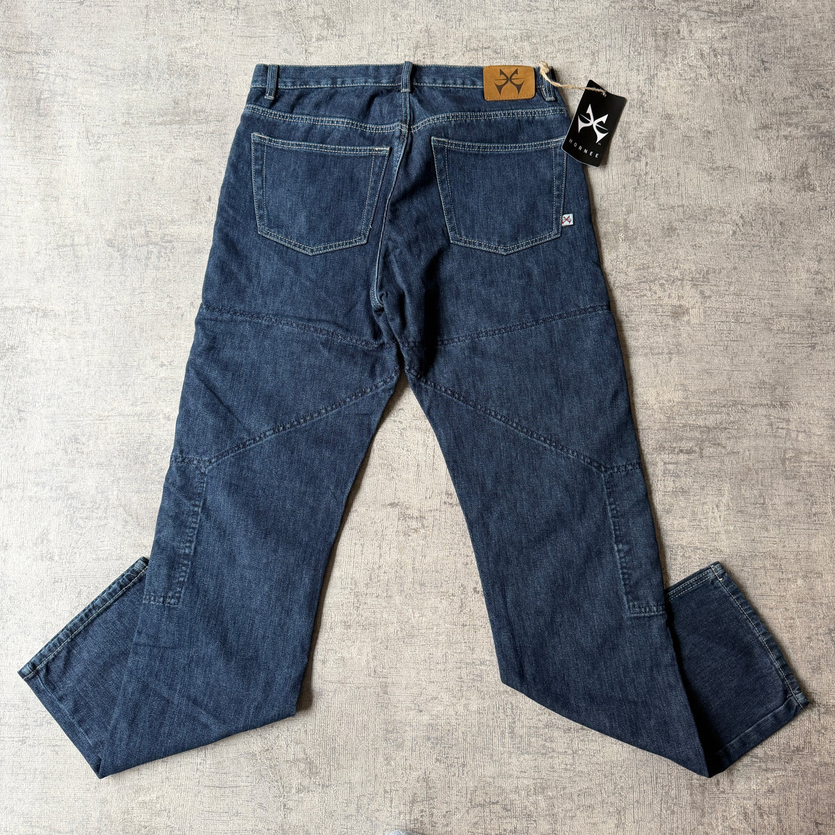 Hornee Y2K Deadstock Motorcycle Jeans Size 30 Dark Blue Denim Straight Leg NWTs         -H11