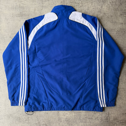 Adidas Y2K Track Jacket Size L Mens Blue White Full Zip          -H32