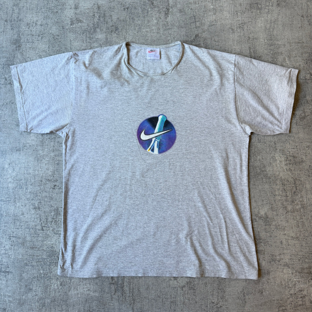 Vintage Nike Tennis T-Shirt Size L Mens Grey Tee Top         -H41
