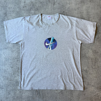 Vintage Nike Tennis T-Shirt Size L Mens Grey Tee Top         -H41