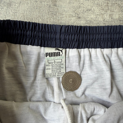 Puma Mens Y2K Track Pants Size L Navy Blue Embroidered Logo             -C6