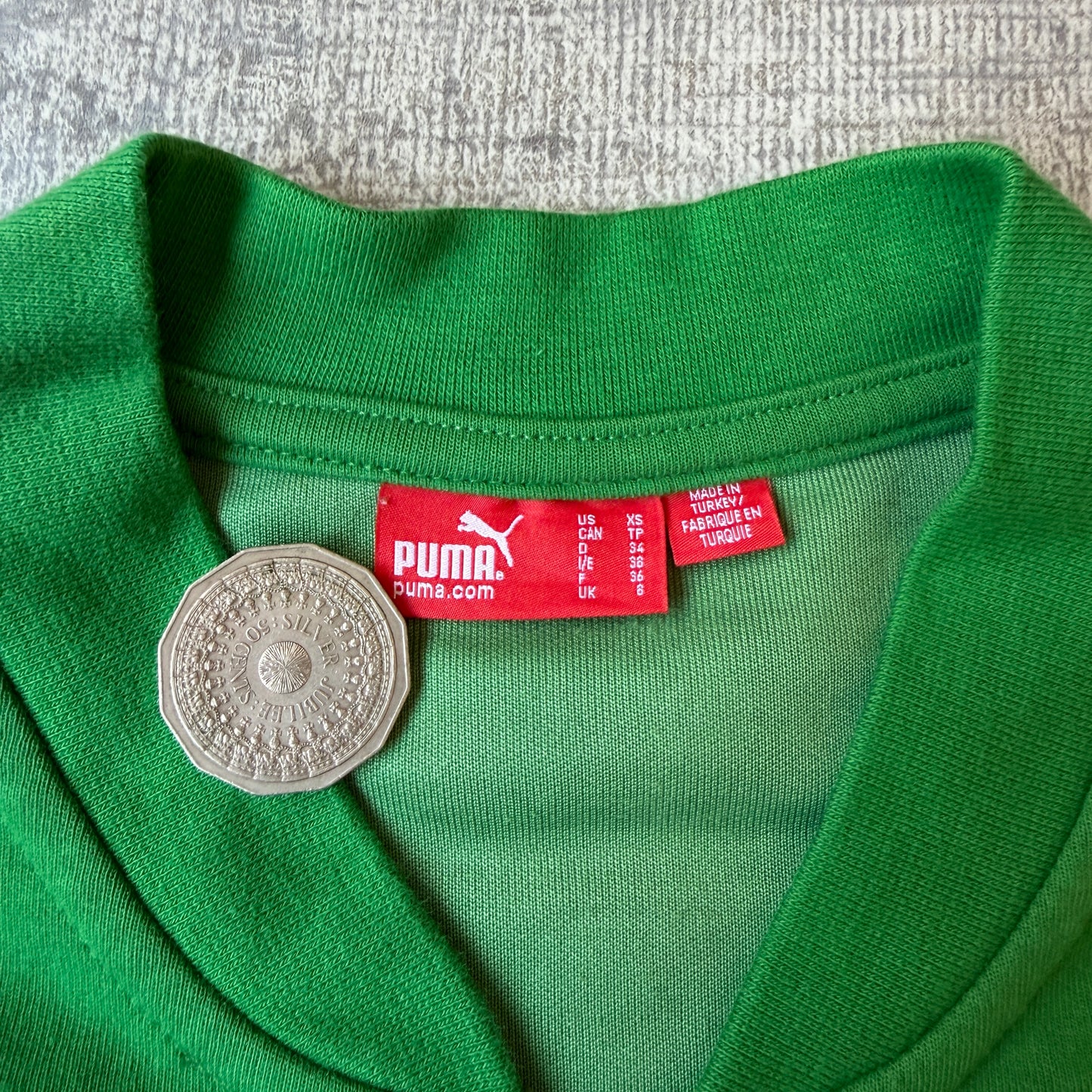 Brazil Puma Y2K Womens Track Jacket Size XS Green Yellow Fitted                -B44