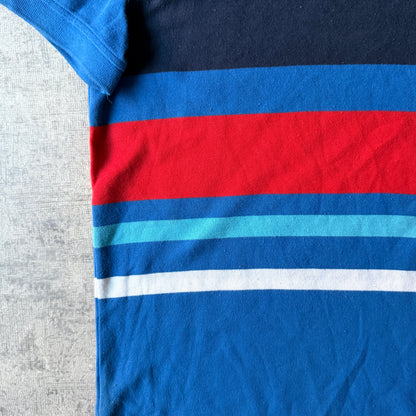 Nautica Y2K Mens Striped Polo Shirt Size L Mens Blue Red          -D52
