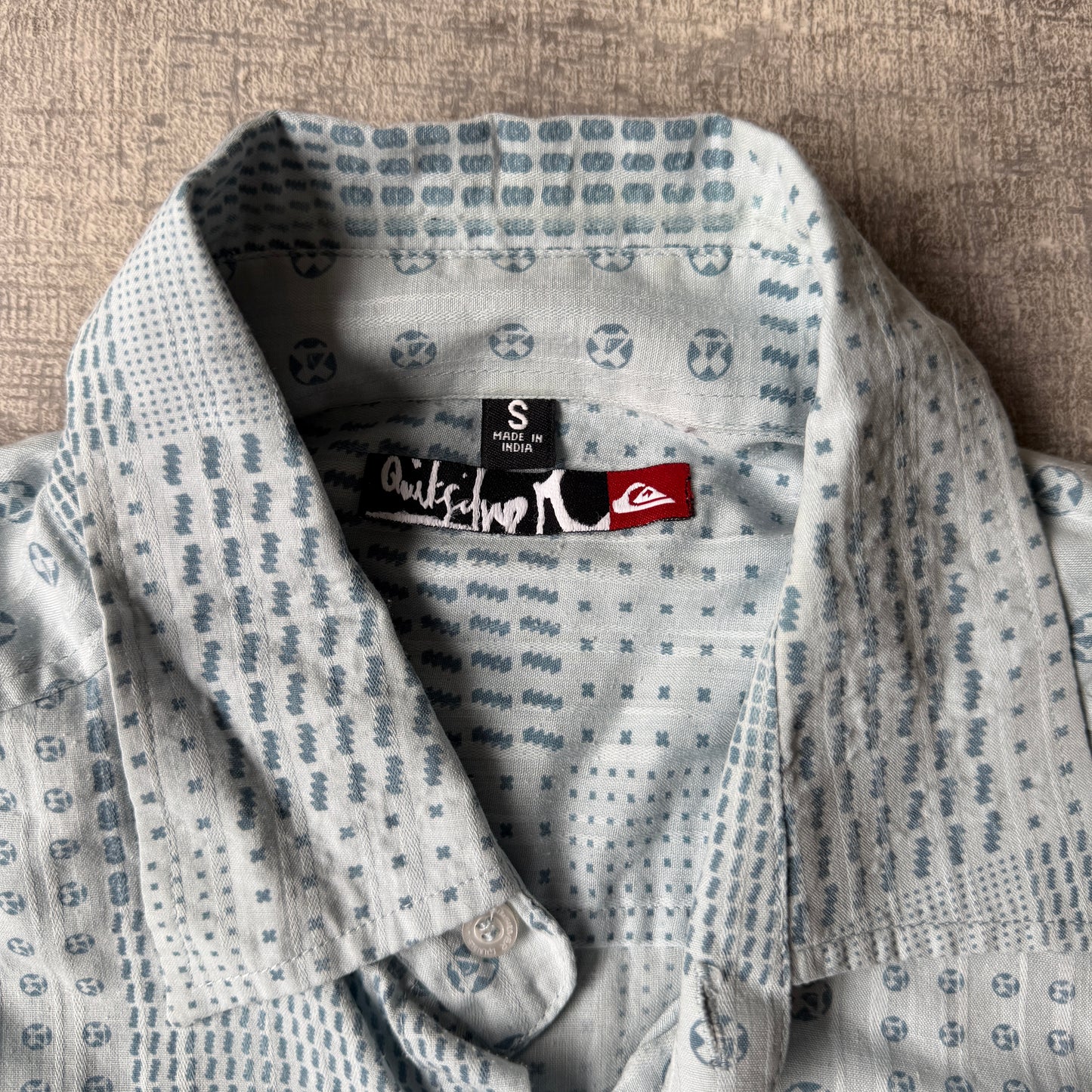 Quiksilver Y2K Mens Blue Button Up Shirt Size S Mens       -H5