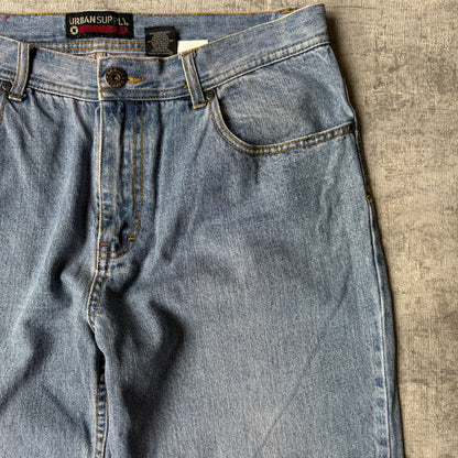 Urban Supply Y2K Mens Light Blue Jeans Size 34 Straight Leg            -G2