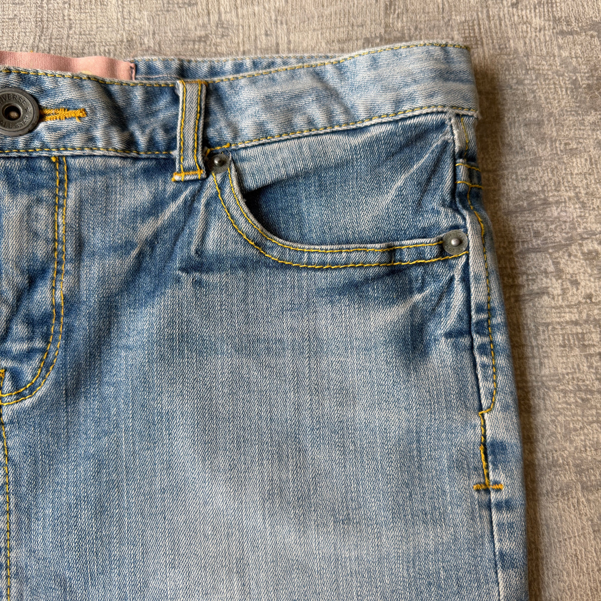 Converse Y2K Womens Denim Skirt Size 28 Low Rise Light Blue          -C58