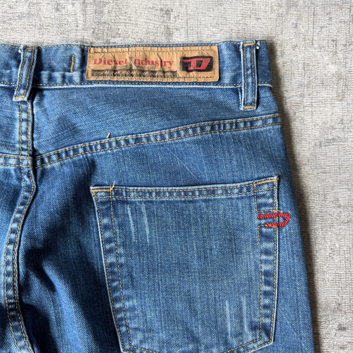 Diesel Industry Y2K Jeans Size 32 Straight Leg Blue Denim                 -E1