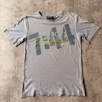 Bad Boy Grey Graphic Baby Tee Size 10y Fits XS Womens              -C37