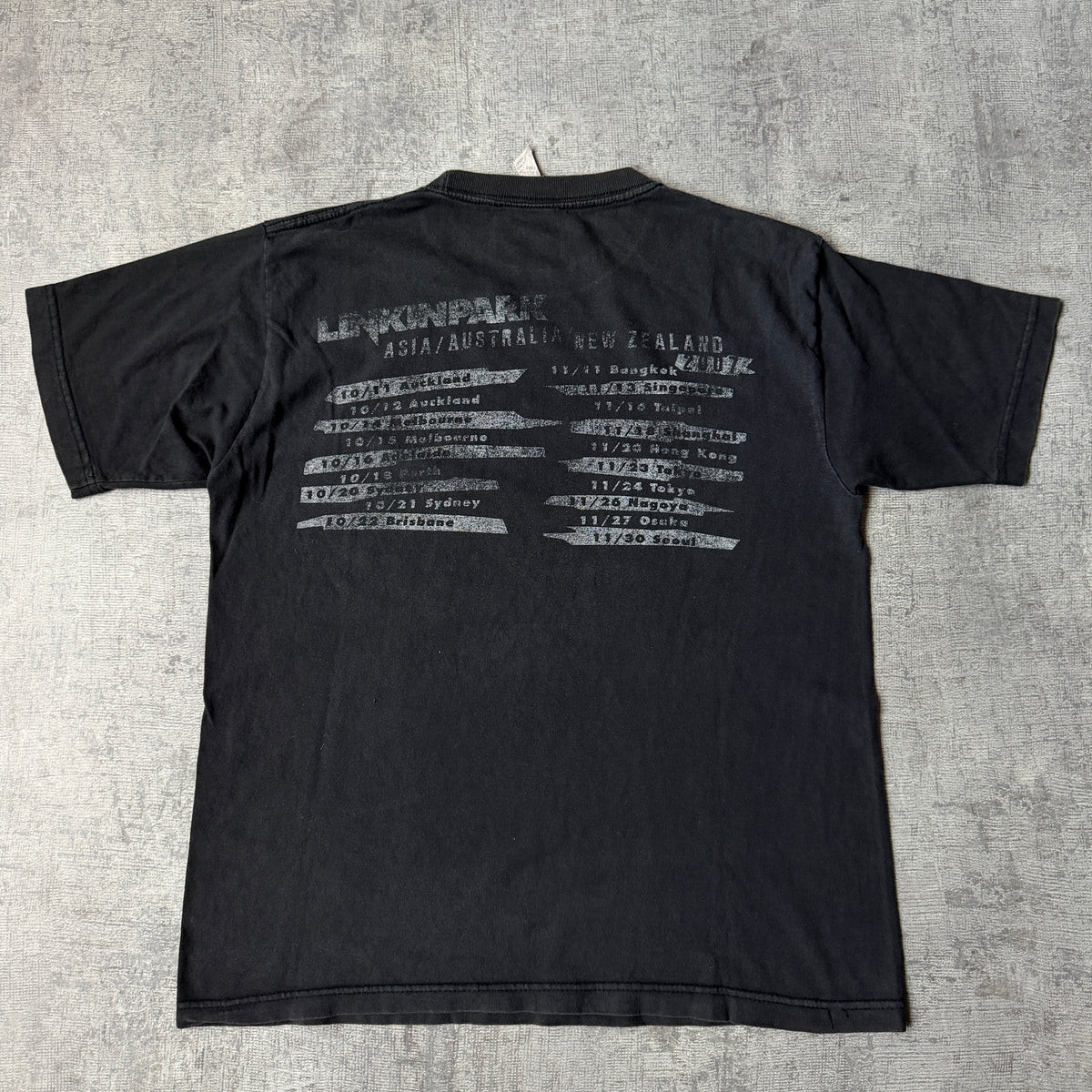 Linkin Park 2007 Tour T-Shirt Size M Mens Black Y2K Tee        -G37