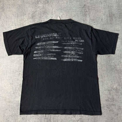 Linkin Park 2007 Tour T-Shirt Size M Mens Black Y2K Tee        -G37