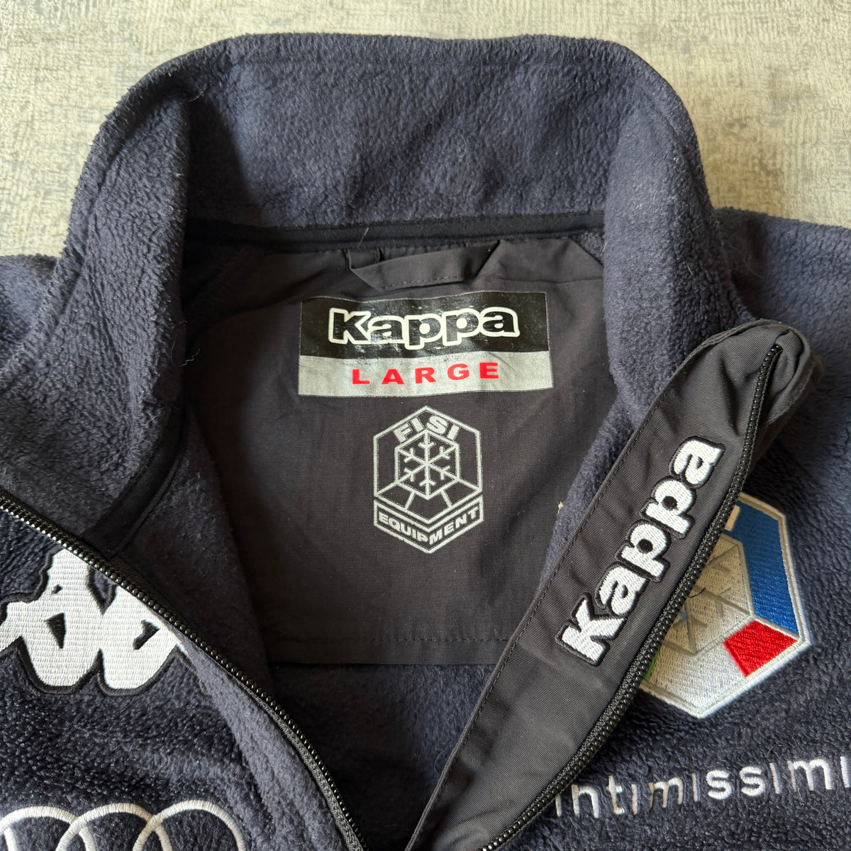 Kappa Audi Y2K Womens Fleece Racing Jacket Size L Black                    -C62