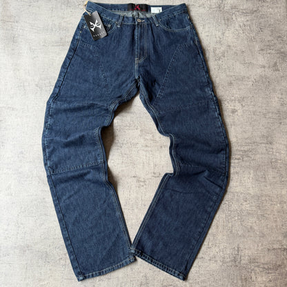 Hornee Y2K Deadstock Motorcycle Jeans Size 30 Dark Blue Denim Straight Leg NWTs         -H11