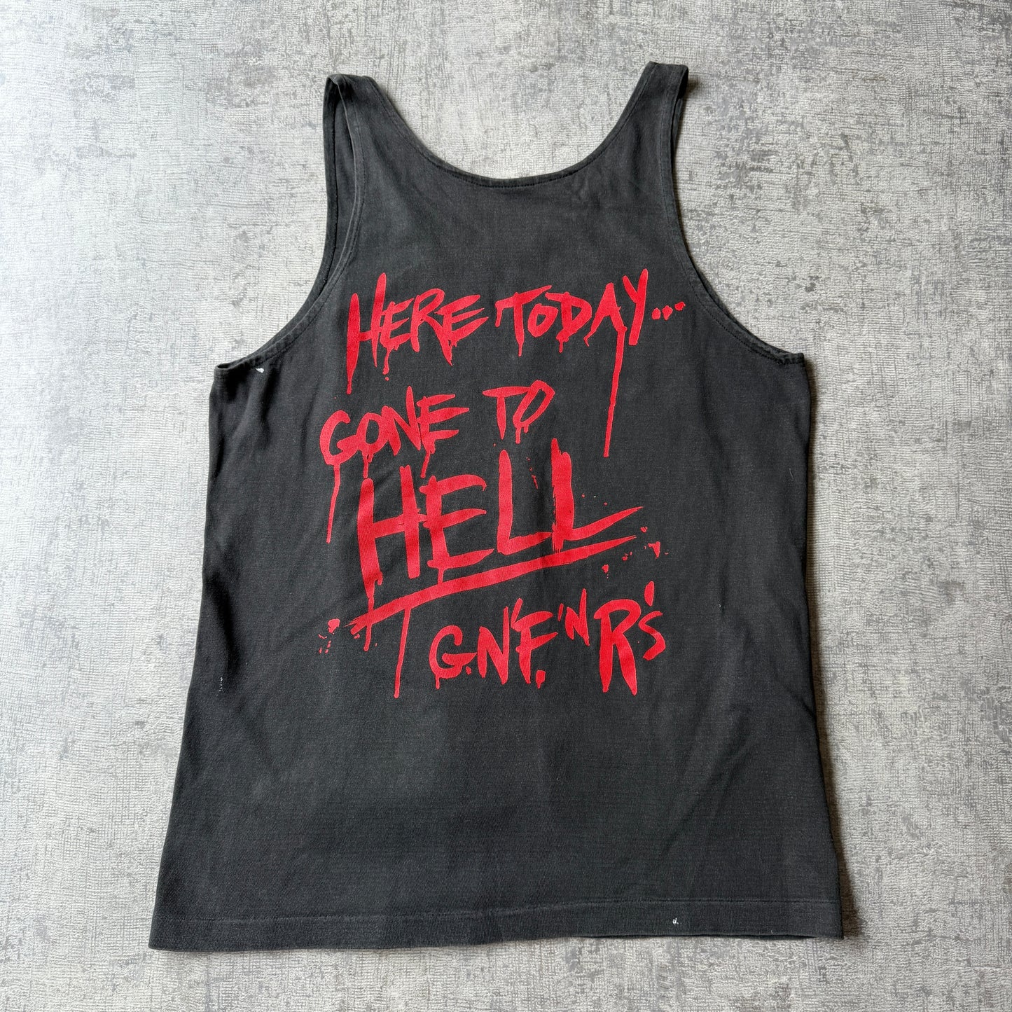 Guns & Roses 1991 Vintage Graphic Singlet Fits Size L Mens             -A56