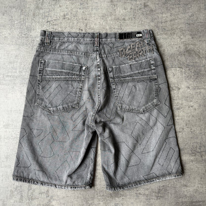 Ocean & Earth Y2K Baggy Black Washed Jorts Size 33 Mens        -G11