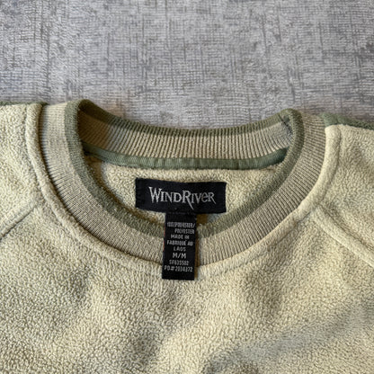Wind River Vintage Fleece Sweater Size M Mens Green Pullover                -D26