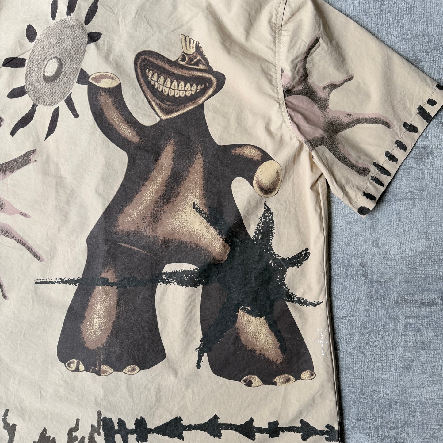 Cactus Jack Travis Scott Painters Button Up Shirt Size S Mens Oversized         -H3