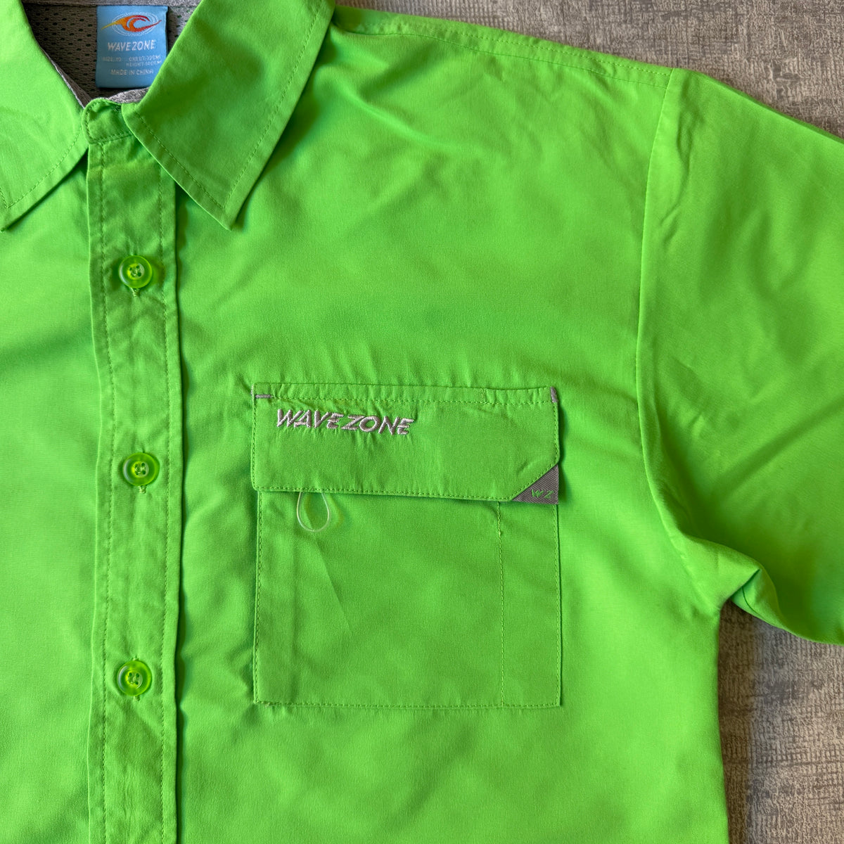 Wavezone Green Cropped Button Up Shirt Size 10Y Fits S Womens                   -E13
