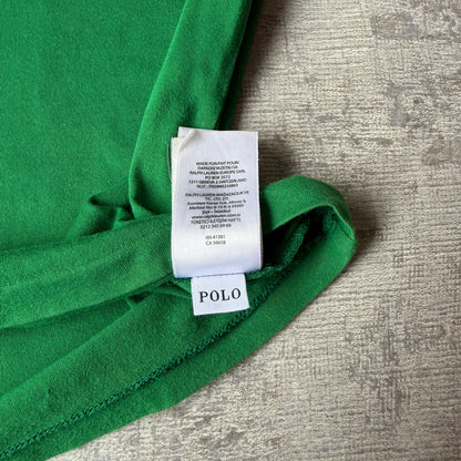 Polo Ralph Lauren Green T Shirt Size L Mens Short Sleeve Y2K            -A19
