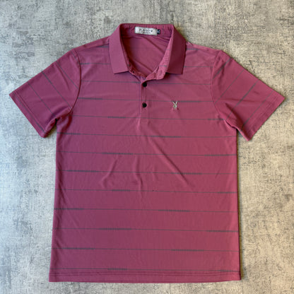 Playboy Vintage Mens Pink Polo Shirt Size Fits S-M Mens          -F51