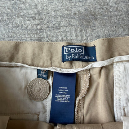 Polo Ralph Lauren Mens Cargo Shorts Size 33 Beige Tan Y2K            -D16