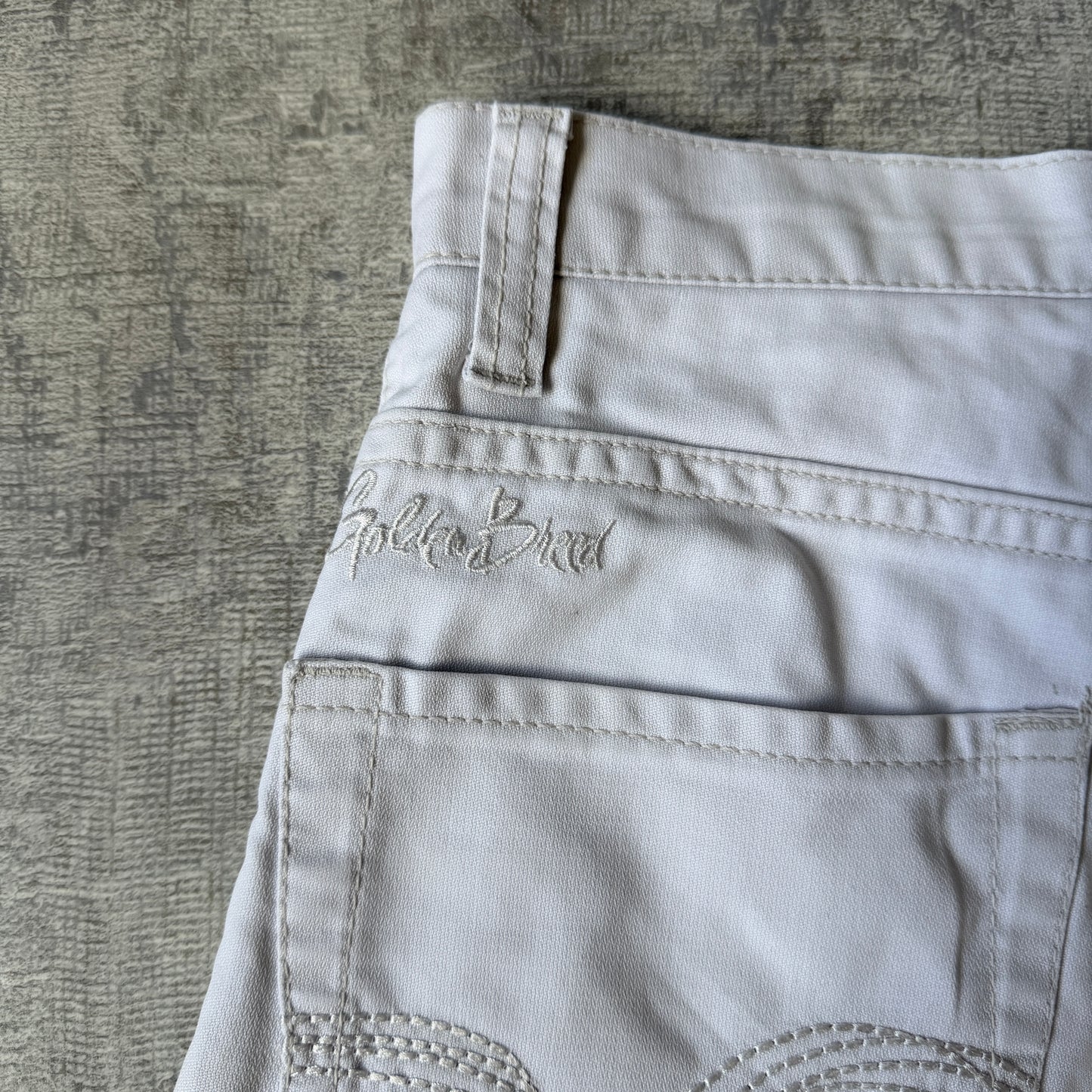 Golden Breed Mens Y2K White Surf Cargo Shorts Size 31              -E10