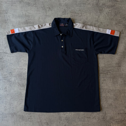 Vintage Maui & Sons Polo Shirt Size L Mens Navy/ Grey    -A1