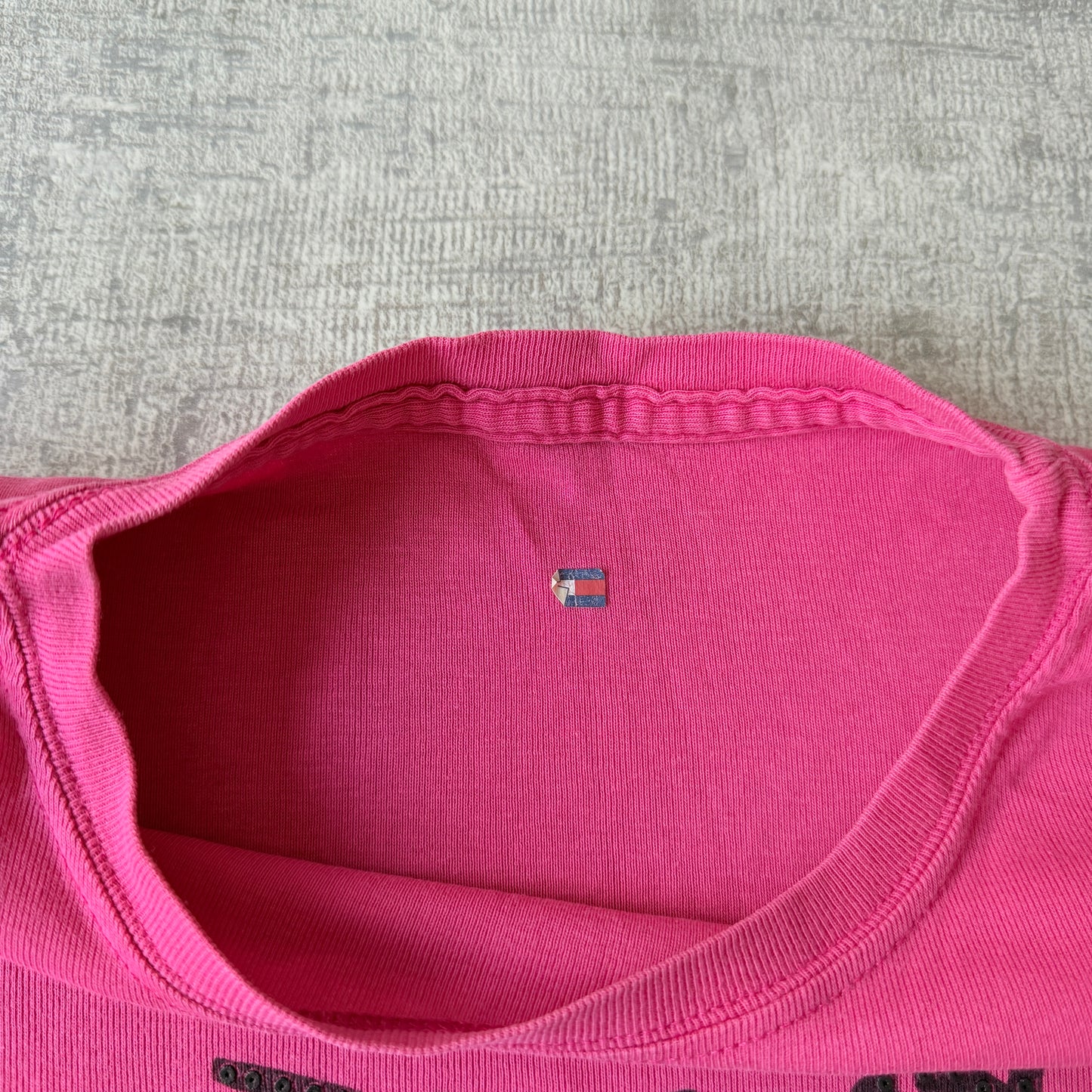 Tommy Hilfiger NYC 1985 Y2K Womens Pink Long Sleeve Top Size Fits L-XL                   -E55
