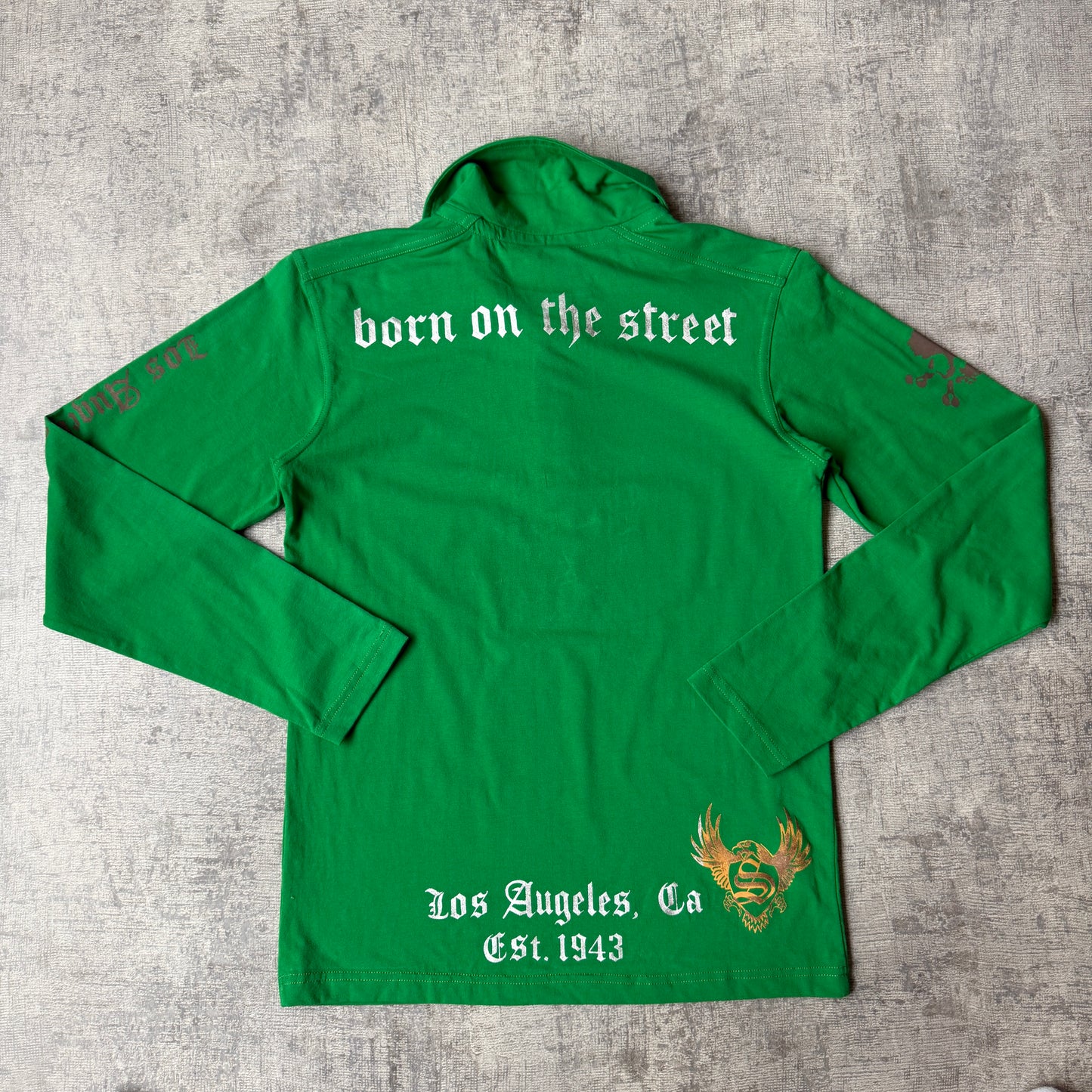 Smet Y2K Womens Green Long Sleeve Polo Shirt Size M NWT’s       -G65