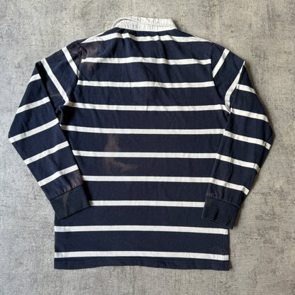 Polo Ralph Lauren Womens Long Sleeve Polo Shirt Size L Navy White             -H53