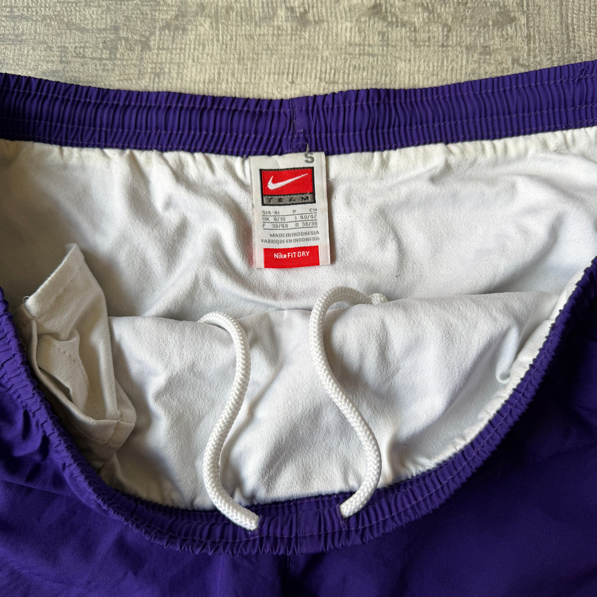 Nike Y2K Purple White Running Shorts Size S NCAA         -D7