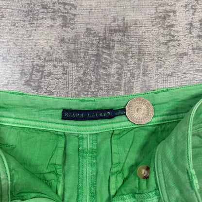 Ralph Lauren Womens Y2K Green Booty Shorts Size 0        -I19