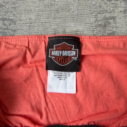 Harley Davidson Y2K Womens Pink Boob Tube Top Size XL Graphic Top        -H61