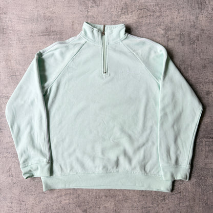 New Balance Vintage Womens Quarter Zip Jumper Size M Mint Green                  -F24