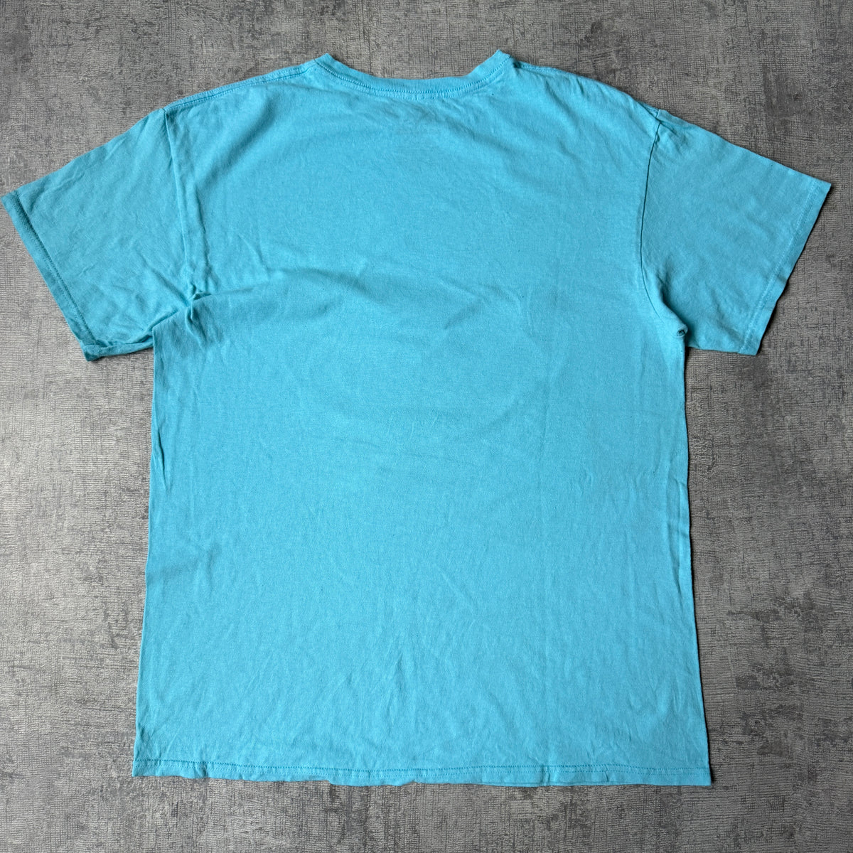Real Tree Fishing Teal Blue Graphic T Shirt Size L Mens           -G44
