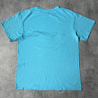 Real Tree Fishing Teal Blue Graphic T Shirt Size L Mens           -G44