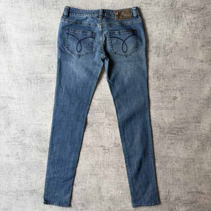 Calvin Klein Womens Low Rise Skinny Jeans Size 28 Blue Denim               -C1