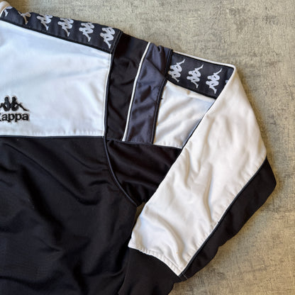 Vintage Kappa Track Jacket Size M Mens Black White Full Zip          -A39