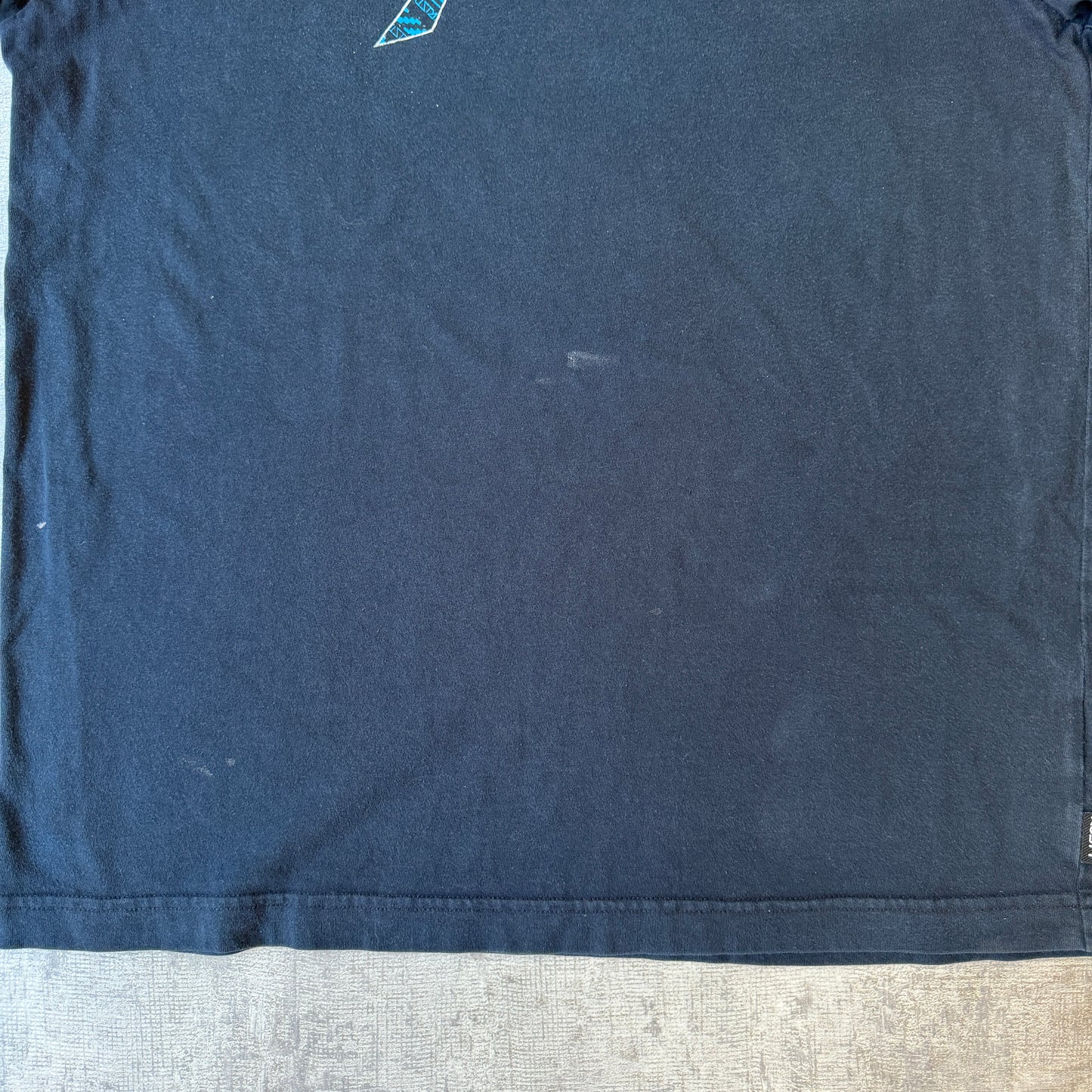 Rusty Y2K Graphic T-Shirt Size XXL Mens Navy Blue Short Sleeve           -A66