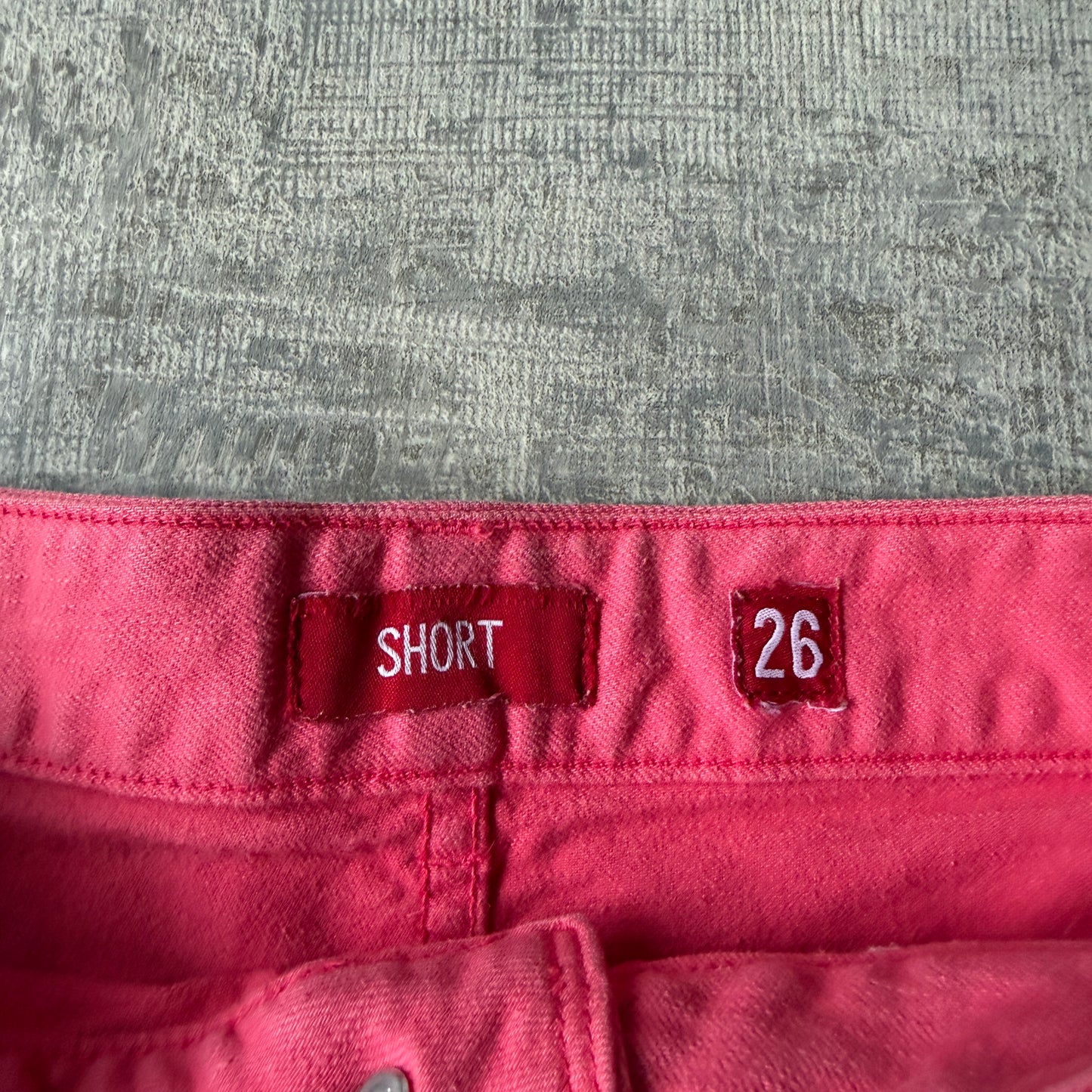 Levis Pink Y2K Mini Shorts Size 26 Denim Low Rise            -F5