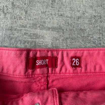 Levis Pink Y2K Mini Shorts Size 26 Denim Low Rise            -F5